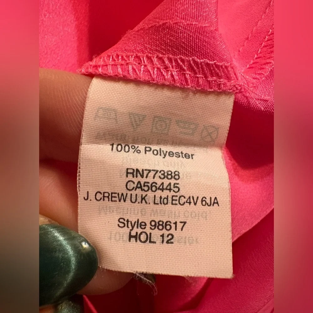 J. Crew Hot Pink Blouse XS